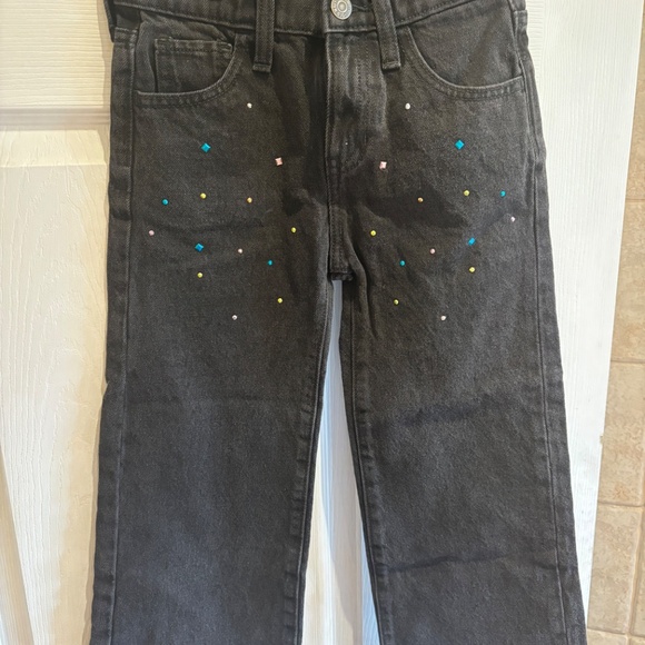 Black jeans Girls 8 with gems - Picture 2 of 2